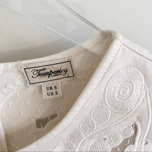 Temperley London White Dress Sz 2 - Picture 5 of 6